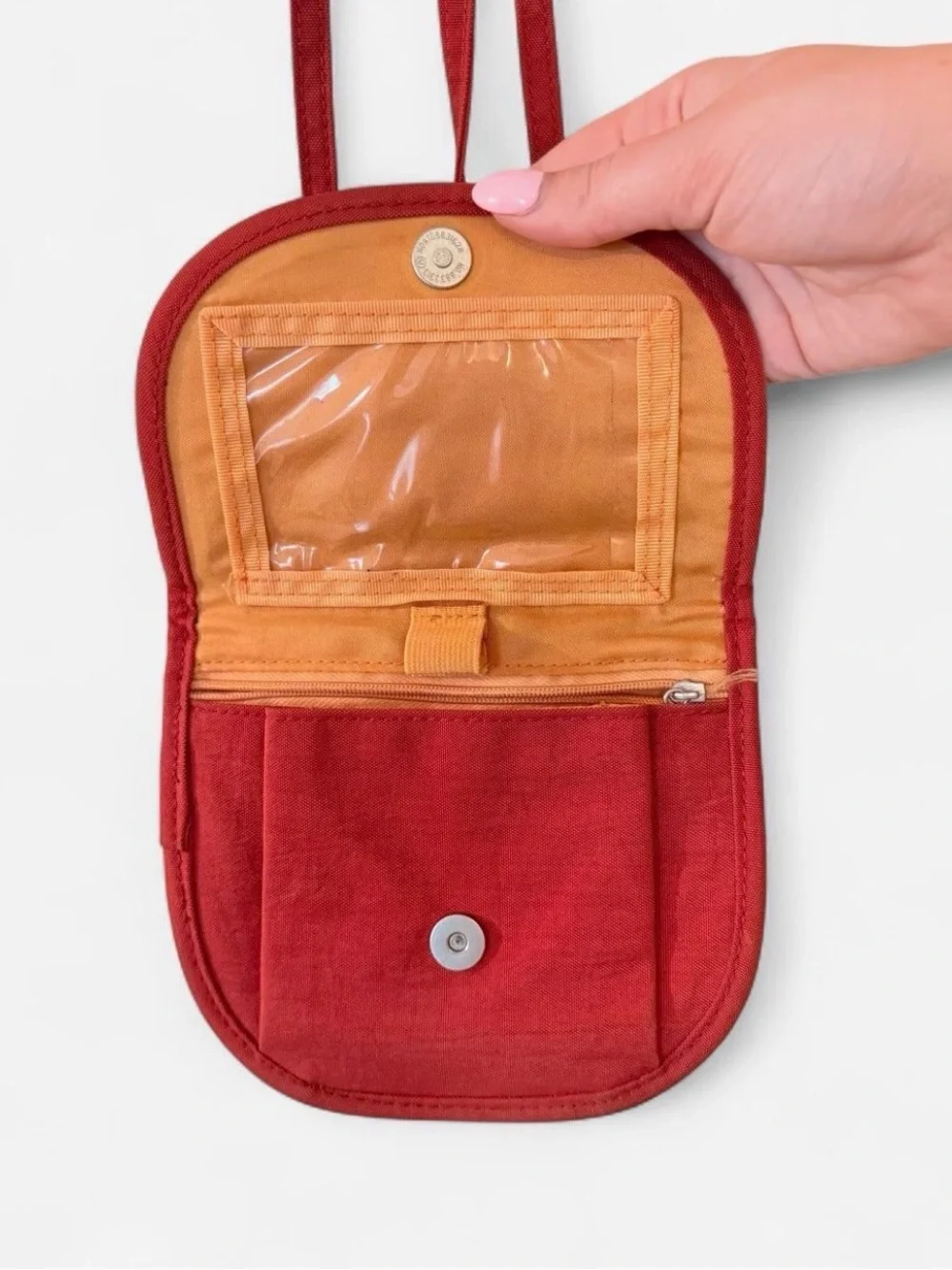 Baggallini Brick Red Crossbody with Front Flap and Zip